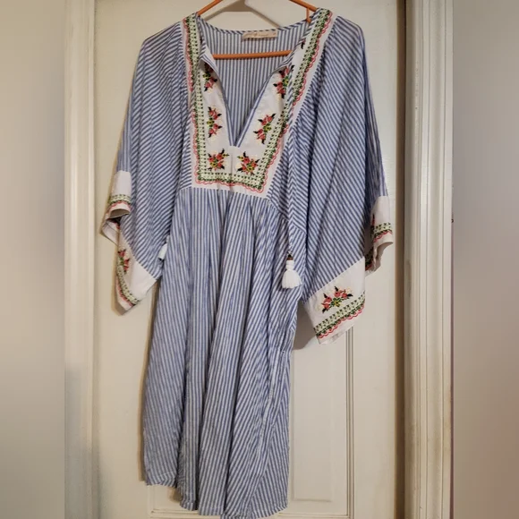 Tory Burch Embroidered Beach Tunic Cover Up Tory Burch Embroidered Beach Tunic Cover Up